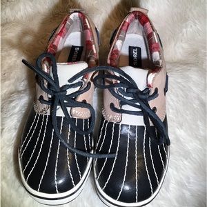 Sorel Black and Tan Women's Shoes